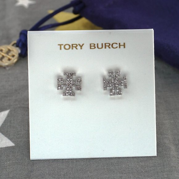 Tory Burch Jewelry - SALE: Tory Burch Kira Pavé Stud Earrings (Brand New With Dust Bag)